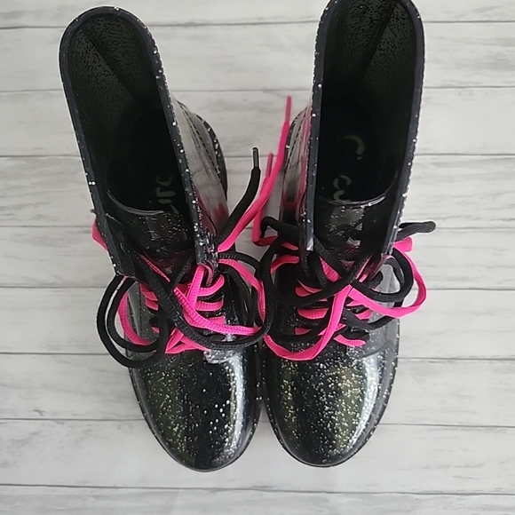 Circus By Sam Edelman Black Sparkly Boots Women's Size 9 - Picture 4 of 5